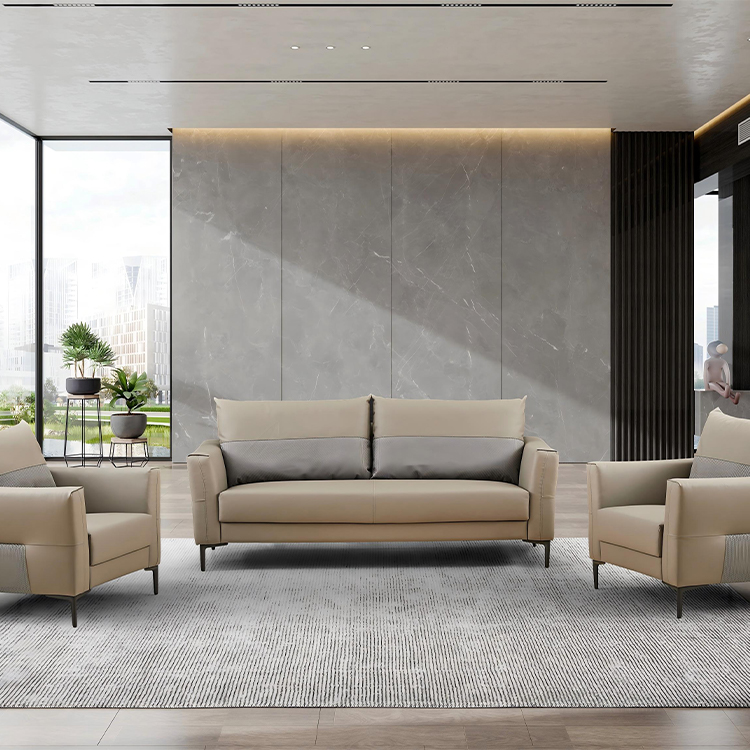 Home Office Furniture Sets - Moderne lederen kantoorbankset voor thuiskantoor, receptie,