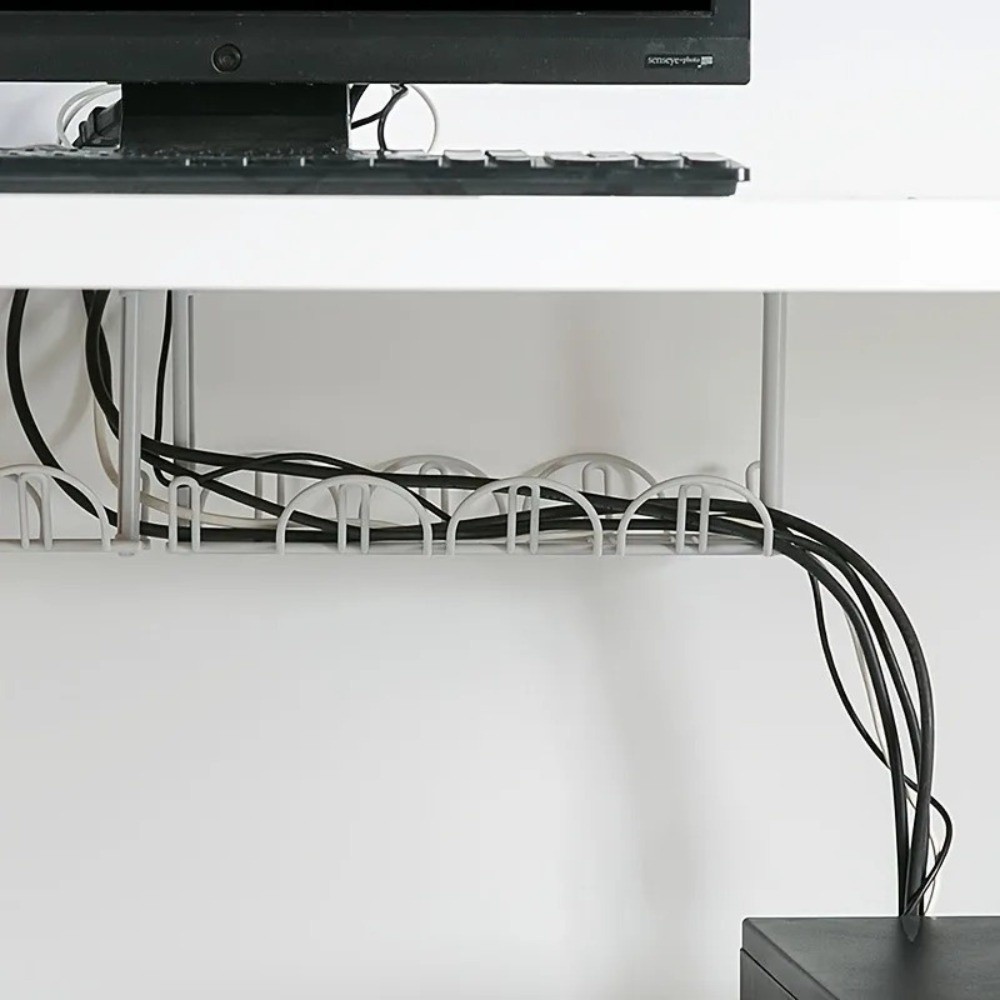 Power Strip Desk - Kabelmanagementbak onder het bureau, multifunctionele computermonitor,