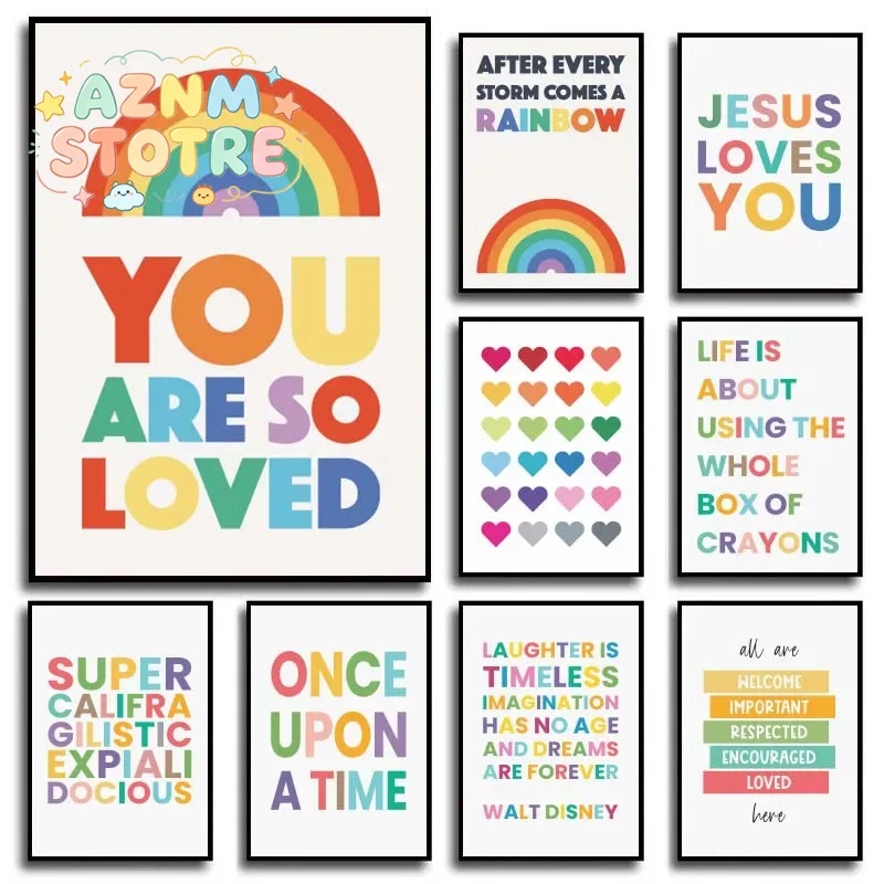 Home Office Inspiration - Inspirerende quote canvas schilderij poster kleurrijke