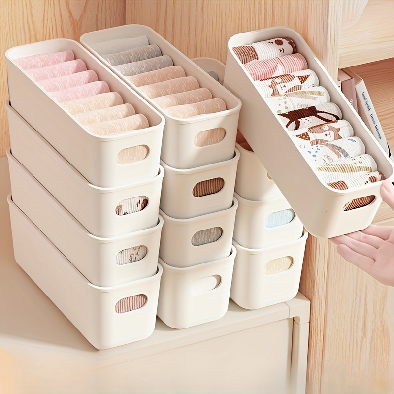 Home Office Furniture Sets - 4 stuks witte plastic opbergdozen -