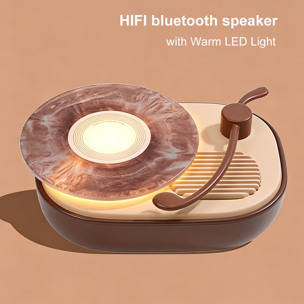Home Office Of Amazon - Retro platenspeler Bluetooth speaker met warm
