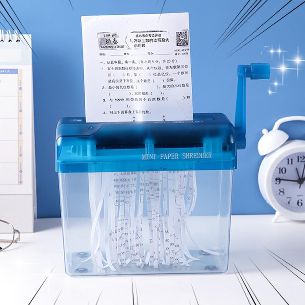 Paper Shredder Micro - Geluidsarme papiervernietiger, draagbare papiervernietiger met zichtbare