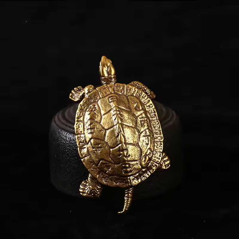Home Office Hours - Massief messing Feng Shui-schildpad 24 zonnetijden