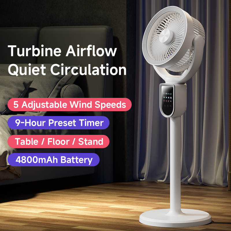 Home Office Hours - Moderne 3-in-1 luchtcirculatieventilator 4800mAh borstelloze motor