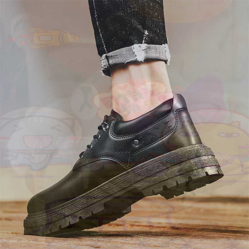 Home Office News Uk - Donker natuurlijk leer Mode-sneakers Tennis Herensneakers
