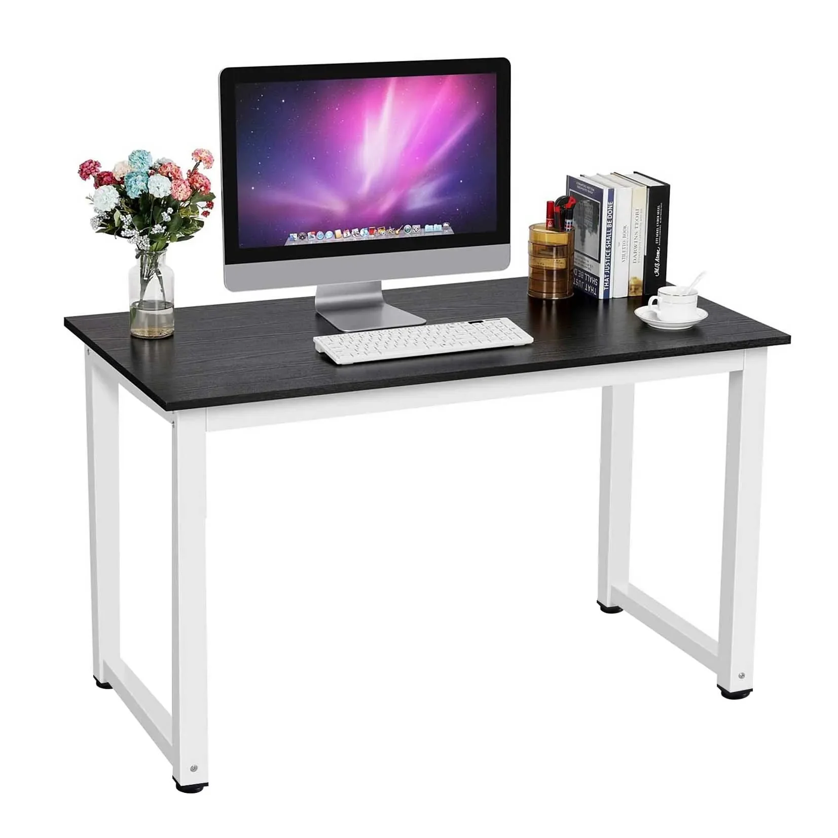 Home Office Depot - 110x60x75CM Computerbureau Laptoptafel Studie Werkstation Kantoor