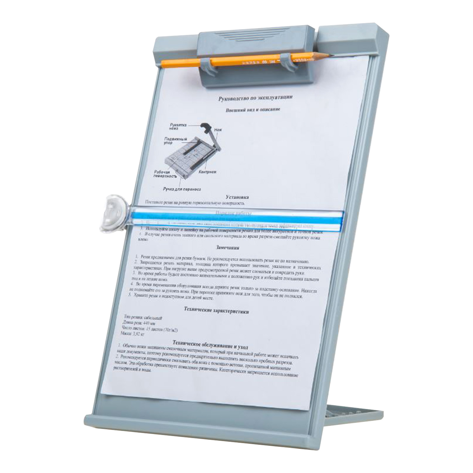 Document Holder Stand - Nieuwe A4-leeshouder Desktop-documenthouder met verstelbare clip