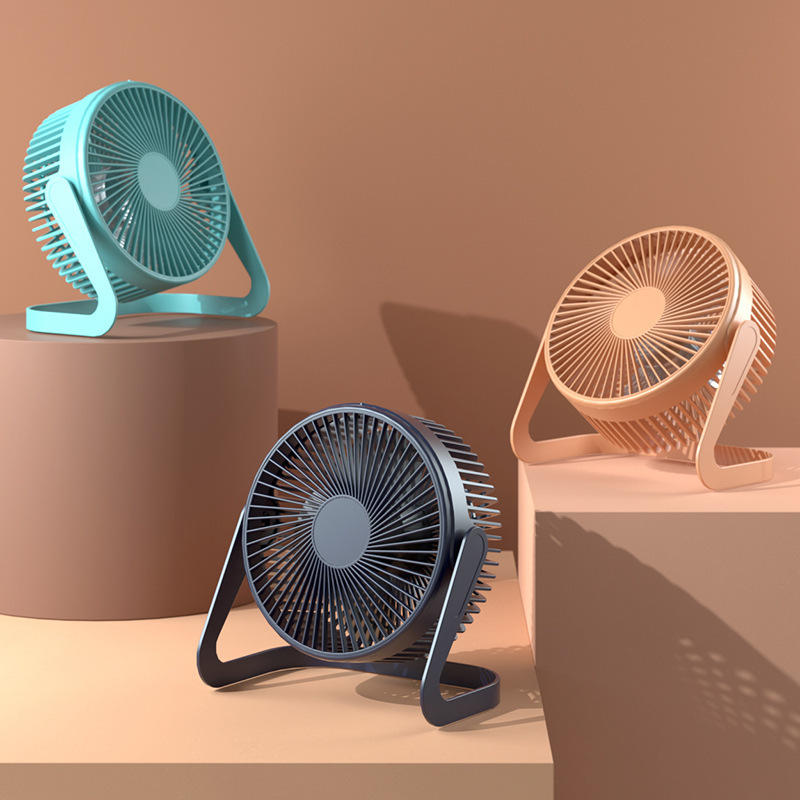 Home Office Hours - Nieuwe 5-inch USB-desktopventilator Roterende mini verstelbare