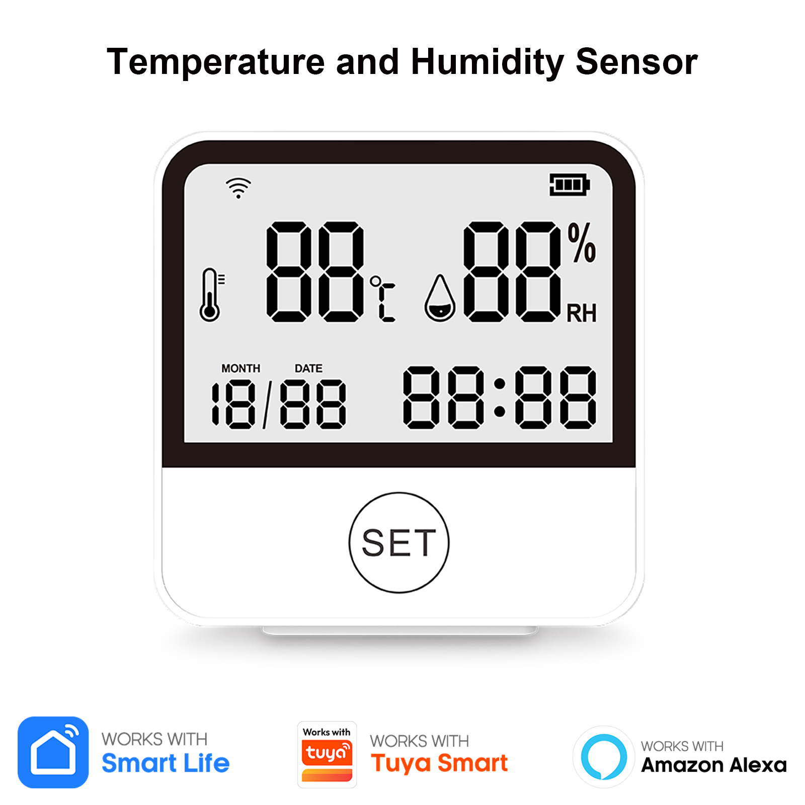Home Office Of Amazon - Tuya WiFi temperatuur-vochtigheidssensor Smart Life voor