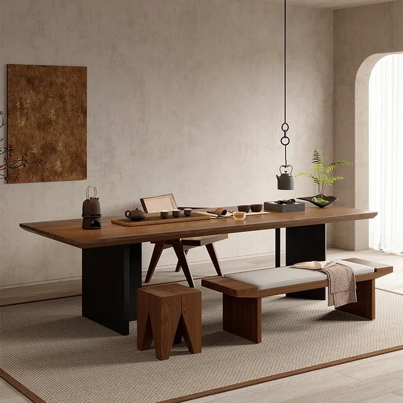 Home Office 2024 - Wabi Stillwind Massief Houten Creatieve Theetafel