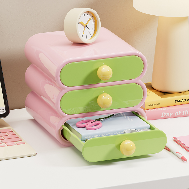 Home Office Furniture Sets - Uforu Dopamine bureau-organizer, 3-laags lade-opbergdozen, multifunctionele