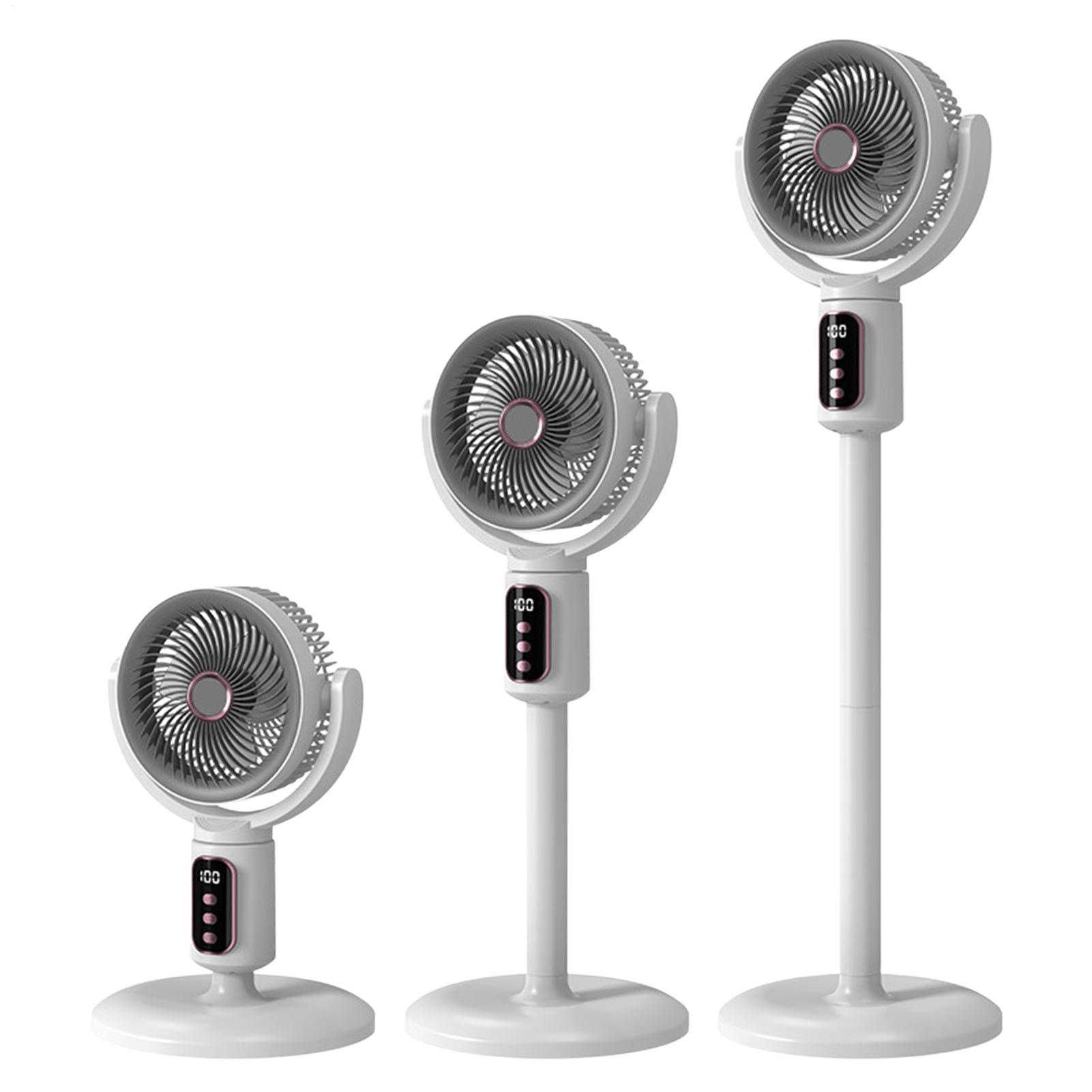 Home Office Hours - 4000mAh digitale staande ventilator met display,