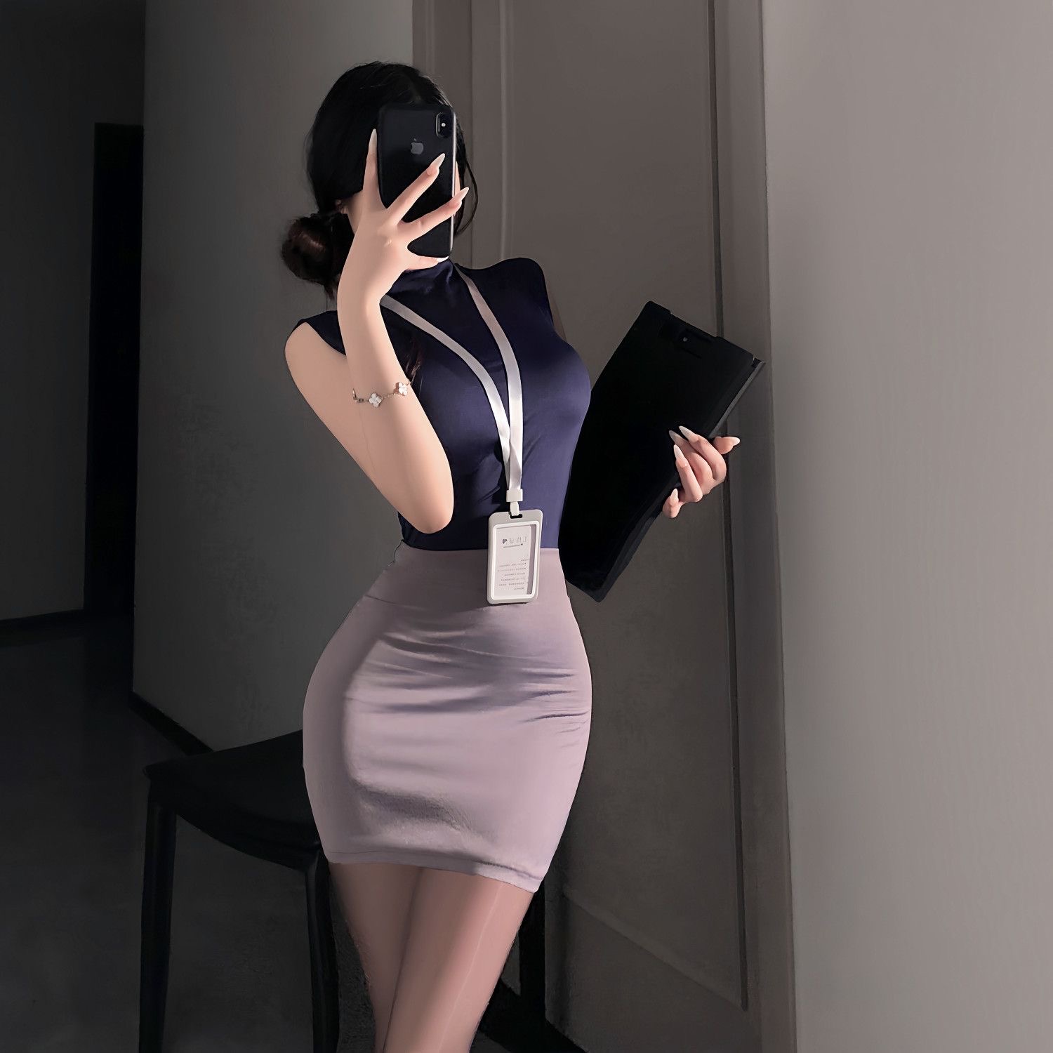 Home Office For Two - Zoete Rokken Set OL Sexy Pure