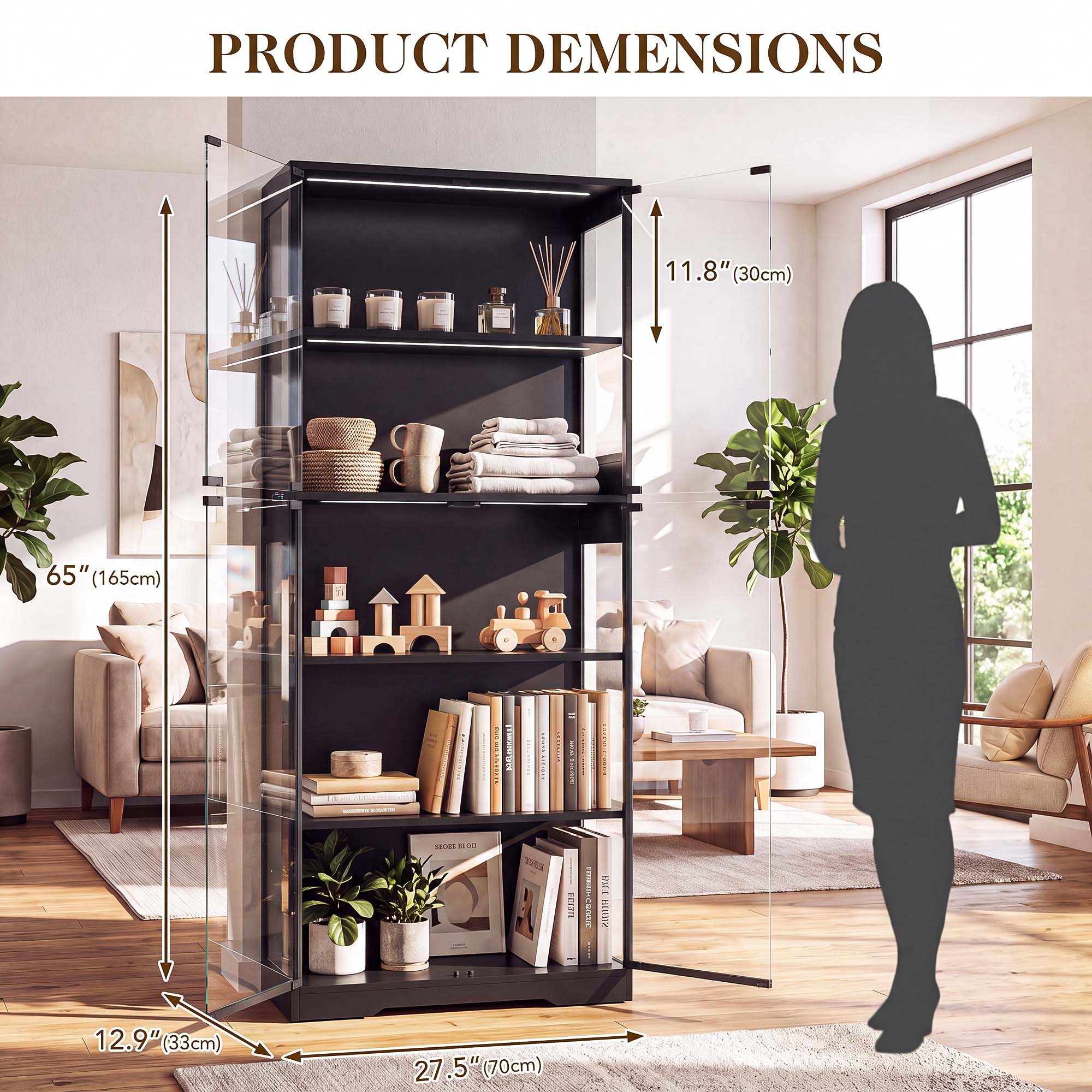 TCGBKAF 5-laags vitrinekast me - Home Office Inspiration recensie en prijs