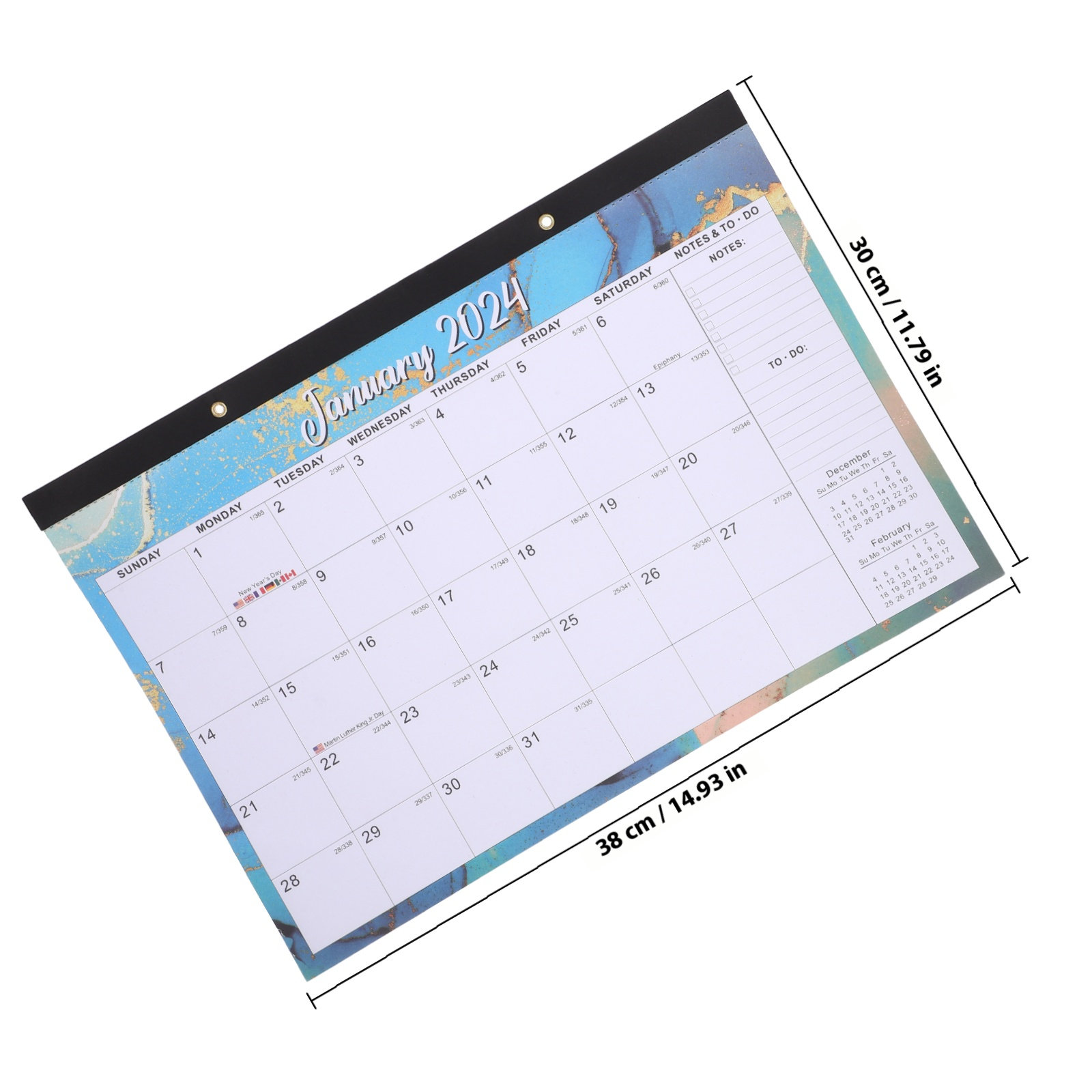 2024 Engelse Maandkalender voo - Home Office 2024 recensie en prijs