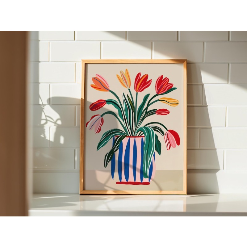 2 stuks tulpbloemen canvas kun - Home Office For Two recensie en prijs