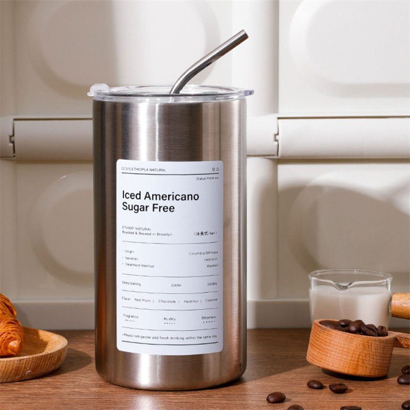 RVS Iced Coffee Tumbler met ri - Home Office Hours recensie en prijs